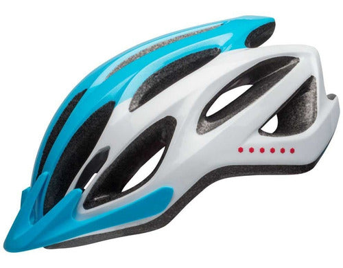 Capacete Ciclismo Feminino Bell Coast Azul/branco UW