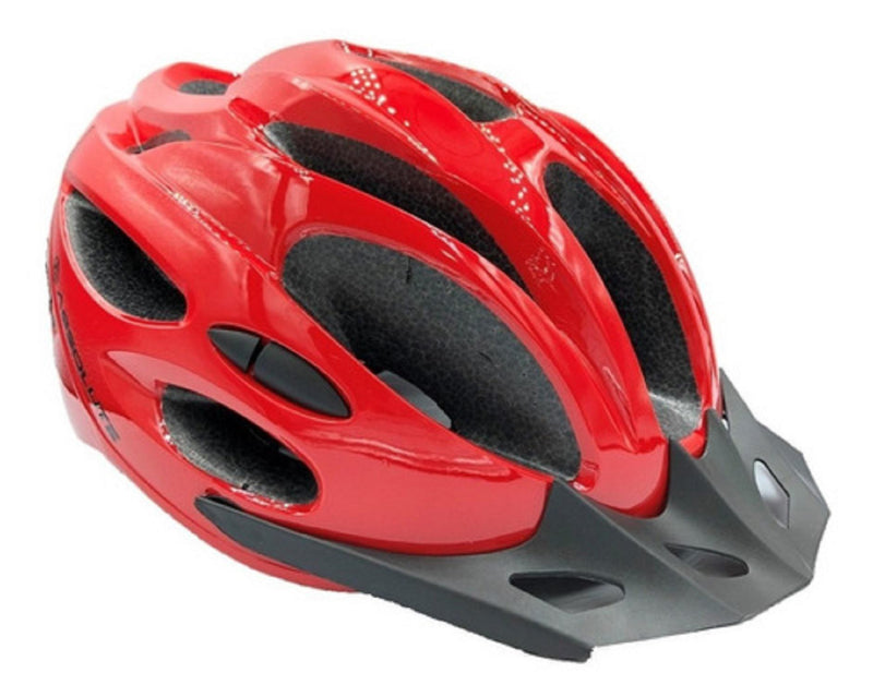 Capacete Absolute Nero Vermelho Com Luz Traseira Tam G