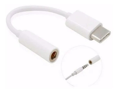 Cabo Adaptador Tipo C Usb-c Para Fone Ouvido P2 Femea 3.5mm