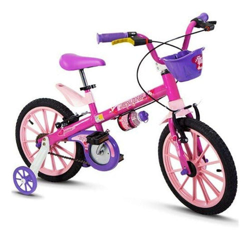 Bicicleta Infantil Nathor Aro16 Menina Top Girls 5 A 8 Anos