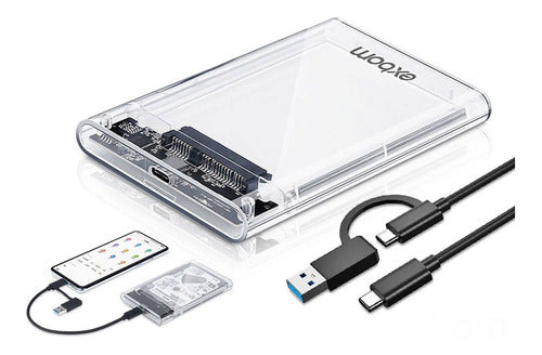 Case Para Hd Externo 2.5 Usb 3.0 Celular Tipo-c E Pc Cghd-70