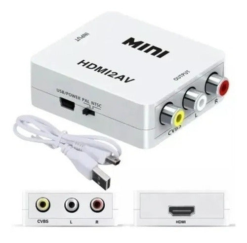 Adaptador Conversor Hdmi 2 Av Le-4113