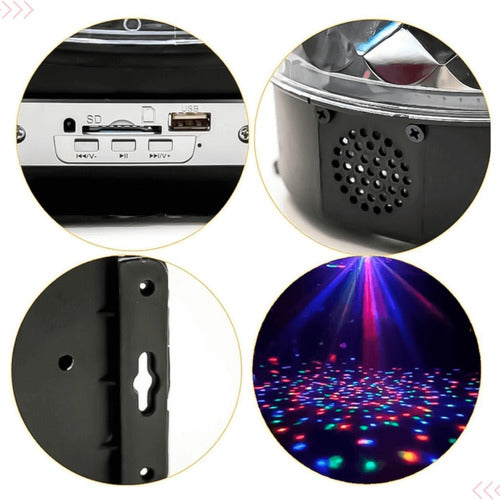 Globo Magico 6 Cores De Luz Usb Led Rgb Cristal Lk-306b