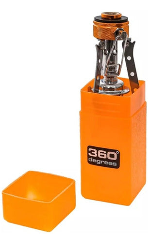 Fogareiro Camping Pesca Furno Stove 360 Degrees Em Aço Inox