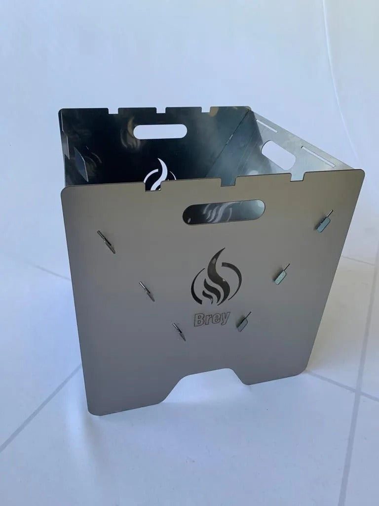 Churrasqueira Portátil Prático Aço Inox 430 Metal Brey