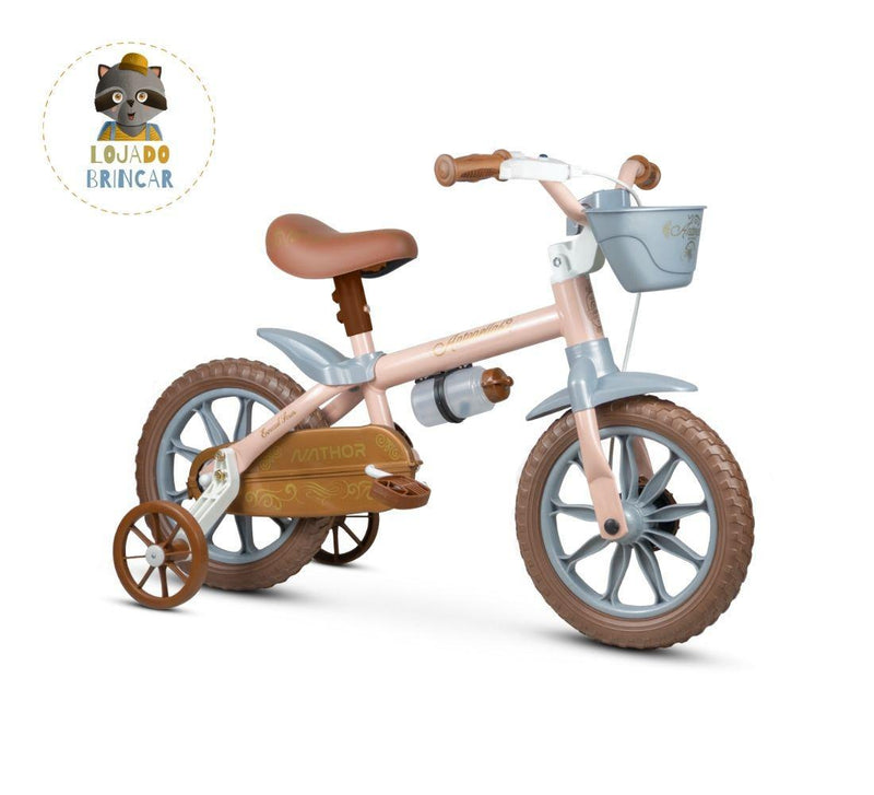 Bicicleta Infantil Aro 12 Com Rodinhas Antonella Baby Rosa