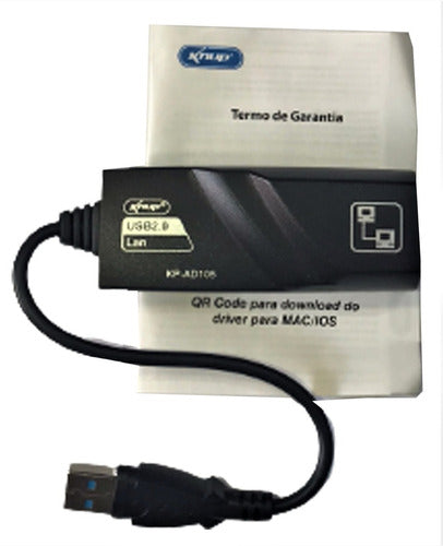 Conversor De Rede Usb 2.0 Placa 10/100 Rj45 Kp-ad105 Knup