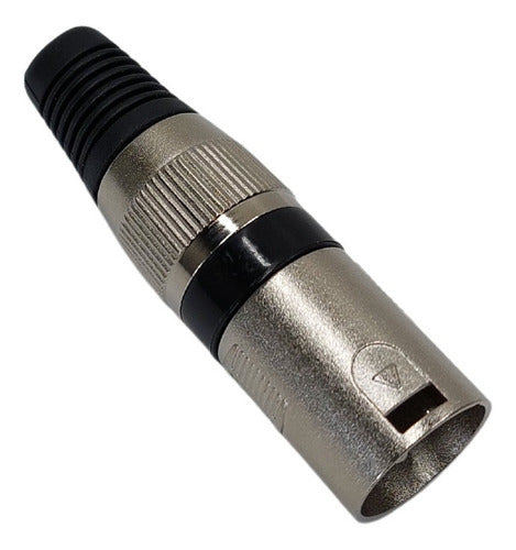 Conector Plug 3 Pinos Xlr Macho It Blue - Le-5593