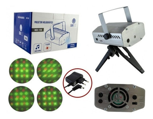 Mini Laser Projetor Iluminação Holografico Luatek Lk-173b