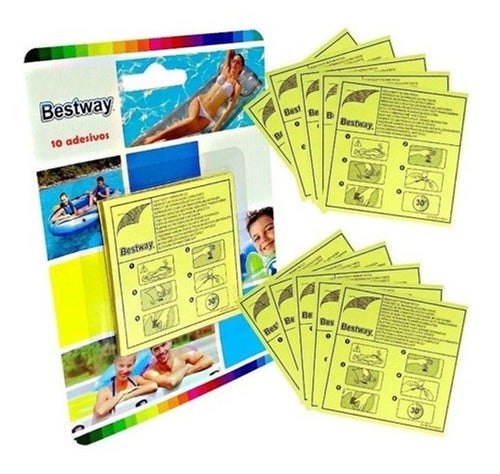 10 Adesivos Reparo Bestway Remendo De Piscina Inflavel