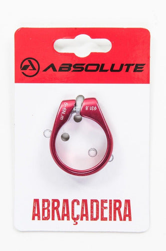 Abraçadeira Bike Canote Selim 35mm Absolute Vermelha