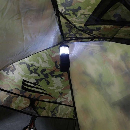 Barraca Camping Selvas 3/4 Pessoas Camuflada Sobreteto Acampamento Ntk