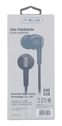 Fone De Ouvido Stereo Alta Qualidade Le-0205 It-blue 1.20 M