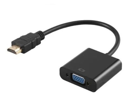 Cabo Adaptador Conversor Hdmi Para Vga Com Audio Pc Xbox Ps3