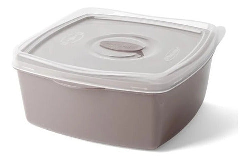 Pote Marmita P/ Micro-ondas Freezer Plasvale 2,5l Bpa Free