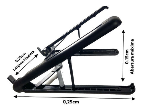 Suporte Dobrável Portátil Slim Para Notebook Tomate Mtg-091