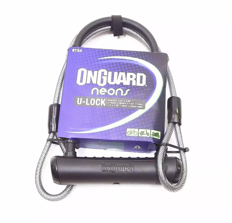 Cadeado U-lock com Cabo Onguard 8154 Super Reforçado com Chaves