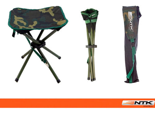 Banqueta Stool Camuflada Dobrável Suporta Até 80kg